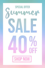 Concept of colourful poster for Summer Sale. Vector.