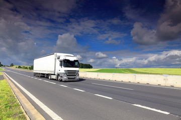 Truck transportation on the road