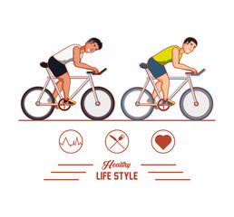 young athlete training sport with healthy lifestyle icons vector illustration design