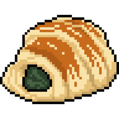 vector pixel art croissant