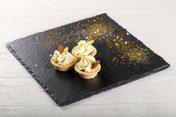 Fototapeta premium Tartlet with cheese cream