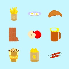 icons about Food with chocolate, vitamin, organic, meat and egg