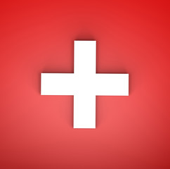 Obraz premium Flag of Switzerland in 3d