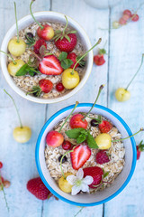 oatmeal porridge with berries