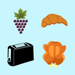 icons about Food with croissant, chocolate, tasty, kitchen and toasted