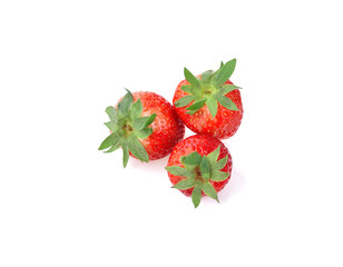 Red berry strawberry isolated on white background