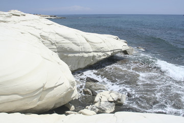 Europa, isola di Cipro, la spiaggia di Governor's beach,vicino Limassol.