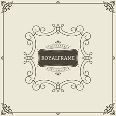 Vintage Ornament Greeting Card Vector Template. Retro Luxury Invitation, Royal Certificate. Flourishes frame. Vintage Background, Vintage Frame, Vintage Ornament, Ornaments Vector, Ornamental Frame