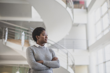 African American businesswoman planning her career
