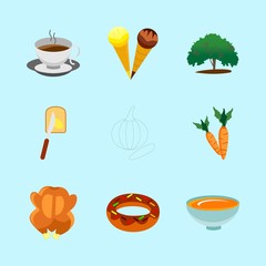 icons about Food with culinary, hot, baked, soup and dinner