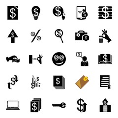 Currency icons set