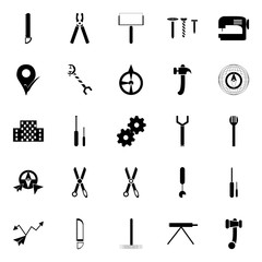 Obraz premium instruments and tools icons set