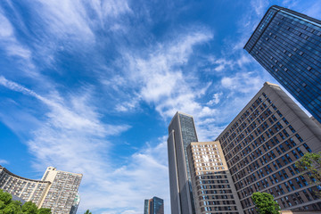 Obraz premium up view of modern building