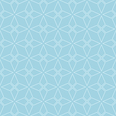 Geometric ornament. Light blue seamless pattern