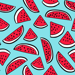 Hand drawn watermelon pattern