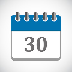 wandkalender blau 30