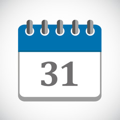 wandkalender blau 31