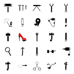 Fototapeta premium instruments and tools icons set