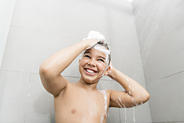 Boy on the shower