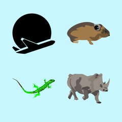 icons about Animal with fly, horned, cavy, black and guinea