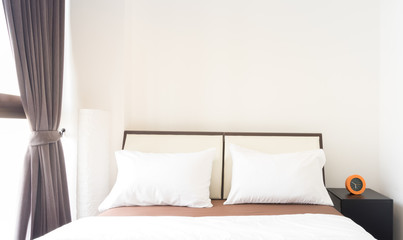 bedroom white pillow monster is open to the sun in the morning