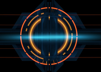 Abstract futuristic technology background that can use to present explorer in space or new game and innovation.