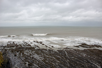 Seascape, waves, Rocks
