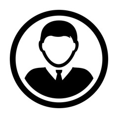 User Icon Vector Male Person Symbol Profile Circle Avatar Sign in Flat Color Glyph Pictogram illustration