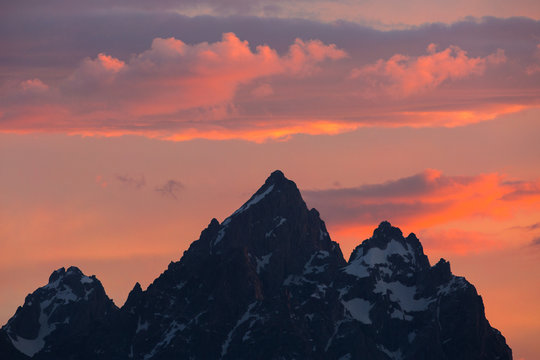 Grand Tetons At Sunset