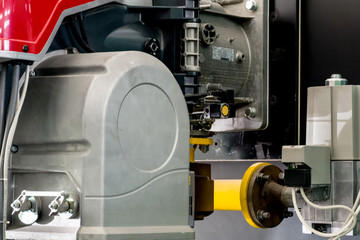 Heating plant gas burners motor close up