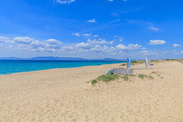 Vista da praia da comporta no Alentejo Portugal