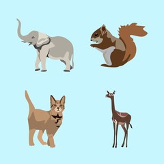 icons about Animal with new year, xmas, wildlife, walking and fauna