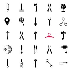 Obraz premium instruments and tools icons set