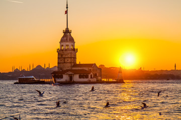 Maiden Tower or Kiz Kulesi Istanbul, Turkey