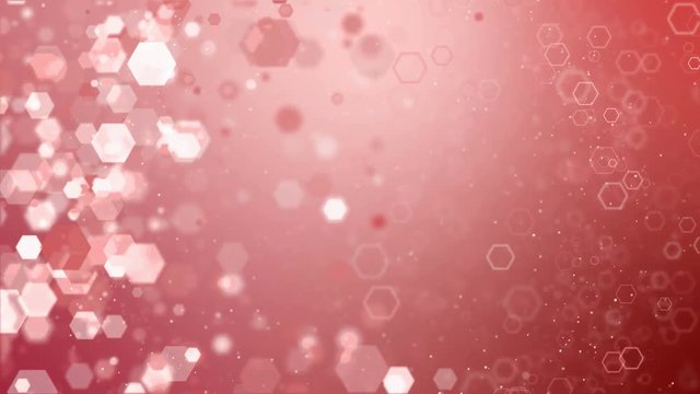 Rose gold hexagon sparkles glitter animation.