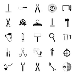 Fototapeta premium instruments and tools icons set