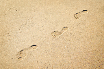Footprints on the sand 
