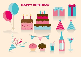 誕生日アイコンセット