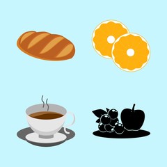 icons about Food with organic, orange, dinner, fresh and drink