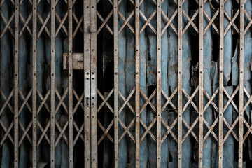 old metal slide door - background