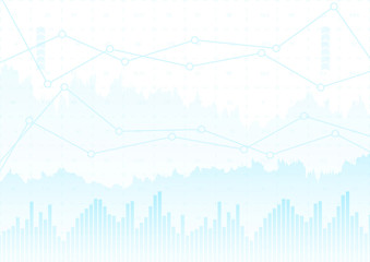 Financial graph with a linear diagram, a histogram in the stock market. Abstract vector background .