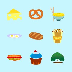 icons about Food with crunchy, piece, bake, swiss and cooking