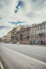 Fototapeta na wymiar Nevsky Prospect street at Sankt-Petersburg in Russia.