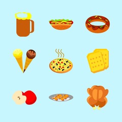 icons about Food with leg, cooked, diet, food and fast food
