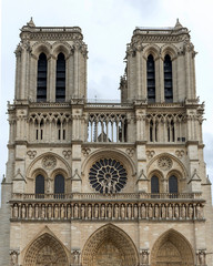 Fototapeta na wymiar Notre Dame Cathedral, Paris, France, April 14, 2018