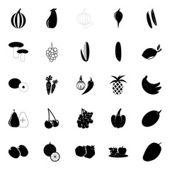 Fruit and Vegetables icons set