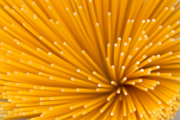 raw spaghetti closeup