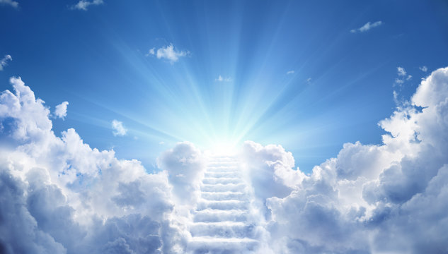 Stairway Leading Up To Heavenly Sky Toward The Light © Romolo Tavani