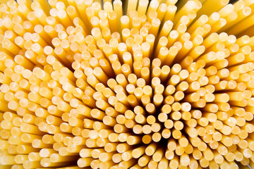 raw spaghetti extreme closeup