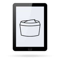  Face cream line vector icon